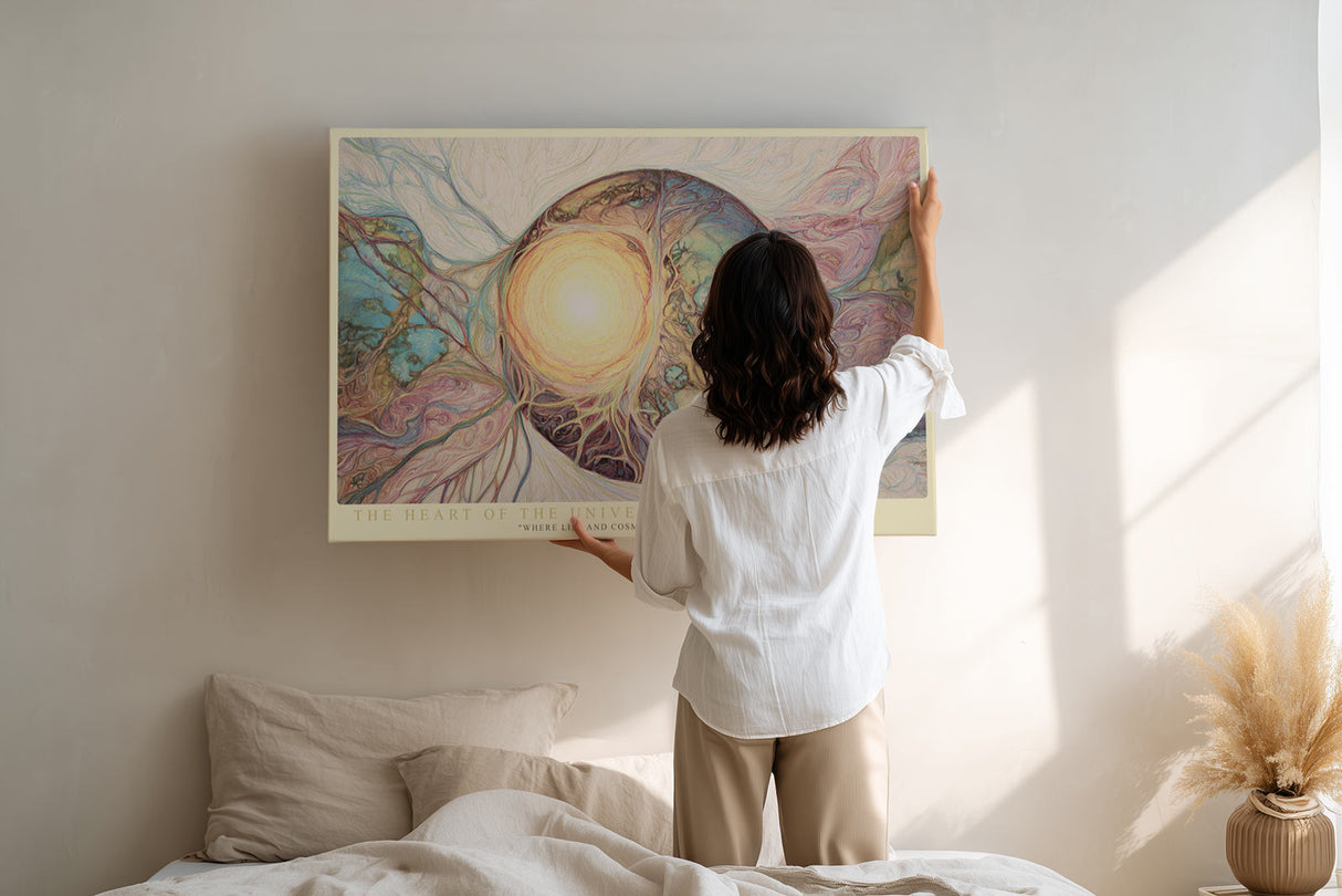 Paul Sinus Wandbild The Heart of the Universe Abstract Cosmic Harmony in Light and Flow