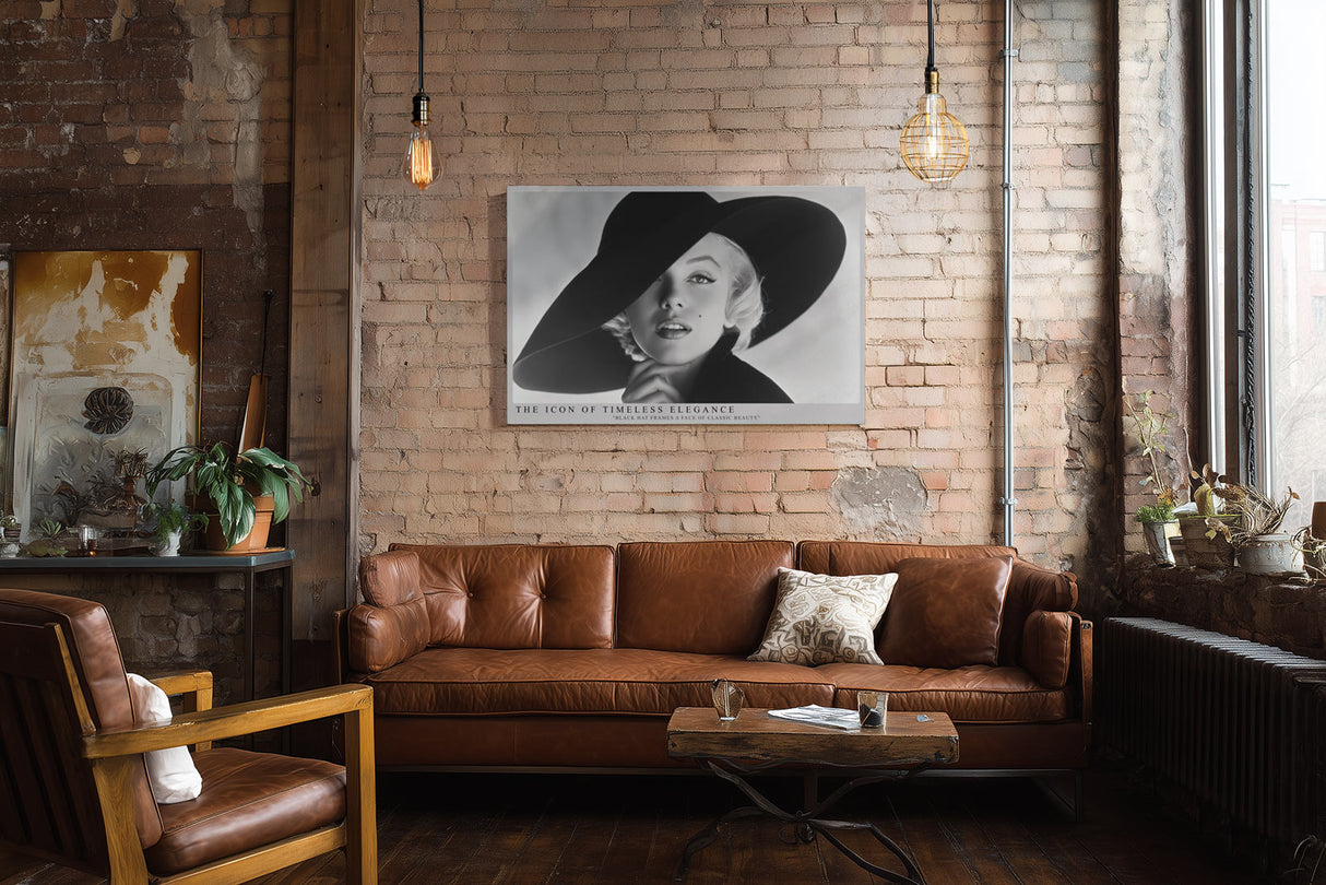 Paul Sinus Wandbild The Icon of Timeless Elegance Classic Beauty in Black and White
