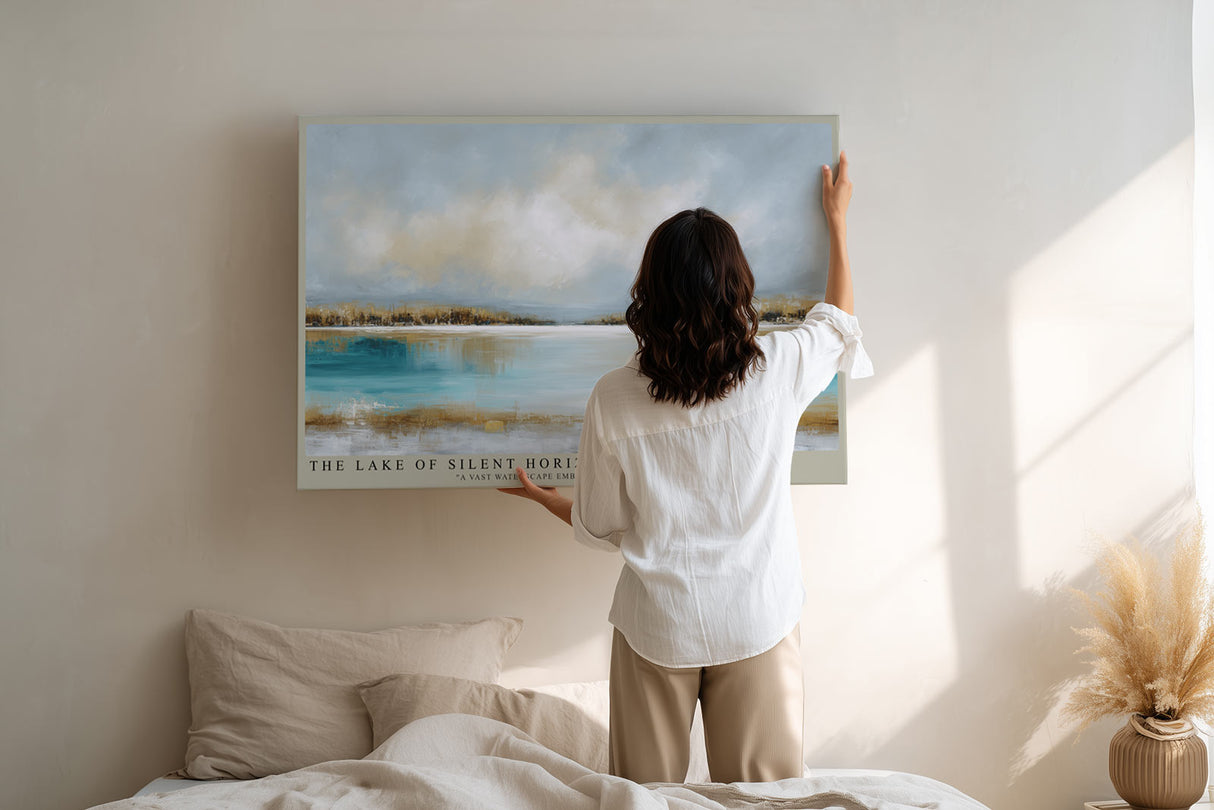 Paul Sinus Wandbild The Lake of Silent Horizons – Der stille See unter friedlichem Himmel