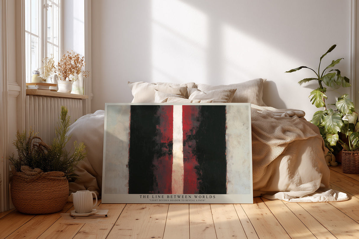 Paul Sinus Wandbild The Line Between Worlds Abstract Contrast of Light and Shadow Power and Depth