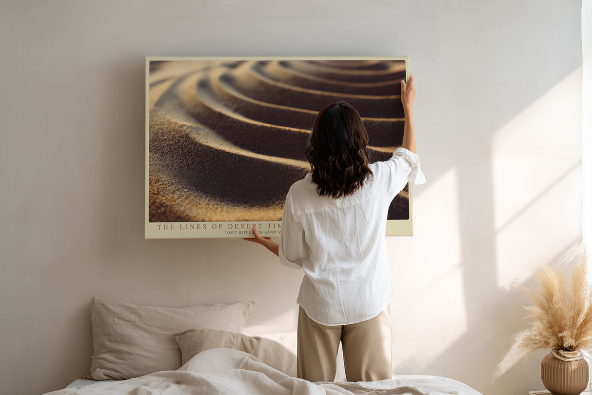 Paul Sinus Wandbild The Lines of Desert Time faszinierendes Naturmotiv mit wellenförmigen Sandstrukturen in warmem Licht