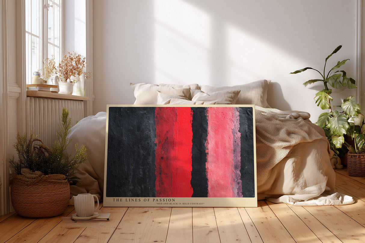 Paul Sinus Wandbild The Lines of Passion Bold Harmony of Red and Black