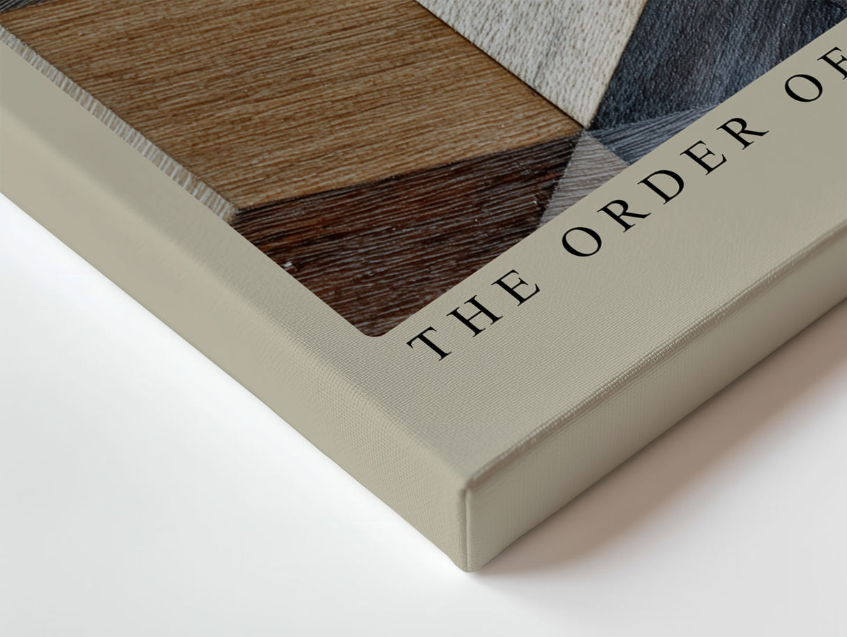 Paul Sinus Wandbild The Order of Patterned Depth Geometric Harmony in Wooden Tones
