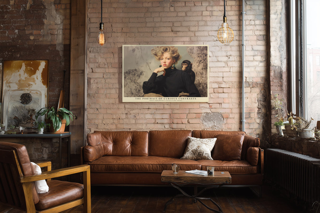 Paul Sinus Wandbild The Portrait of Curious Contrasts – Faszination zwischen Eleganz und Instinkt in kunstvoller Balance