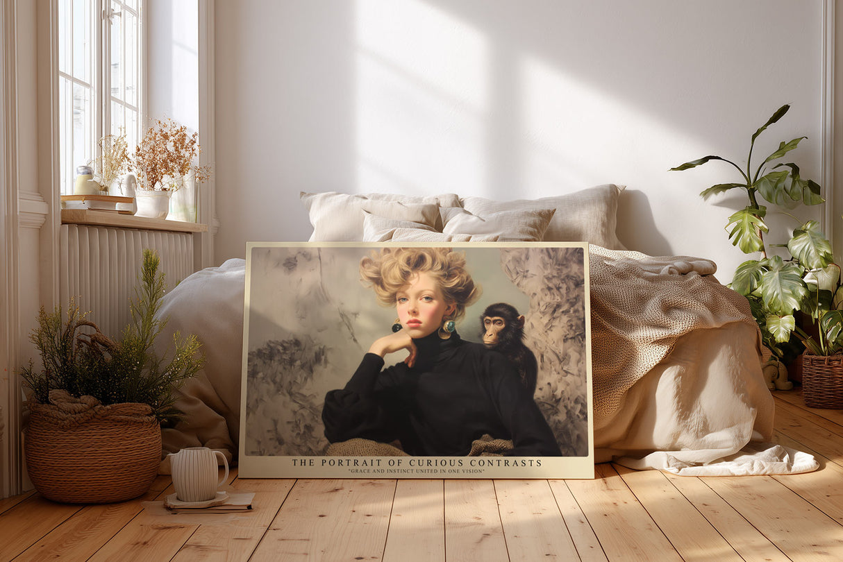 Paul Sinus Wandbild The Portrait of Curious Contrasts – Faszination zwischen Eleganz und Instinkt in kunstvoller Balance