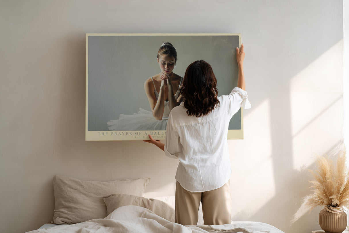 Paul Sinus Wandbild The Prayer of a Ballerina anmutiges Porträt einer Tänzerin im Moment der Ruhe und Konzentration