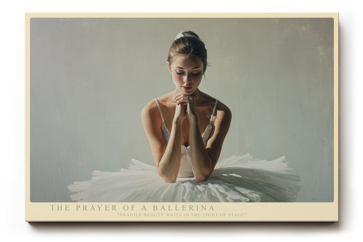 Paul Sinus Wandbild The Prayer of a Ballerina anmutiges Porträt einer Tänzerin im Moment der Ruhe und Konzentration