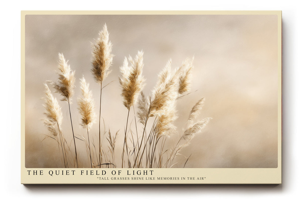 Paul Sinus Wandbild The Quiet Field of Light – Zarte Gräser im sanften Licht