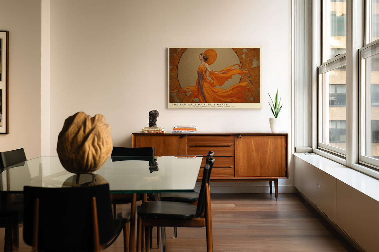Paul Sinus Wandbild The Radiance of Sunlit Grace Golden Elegance in Artistic Motion