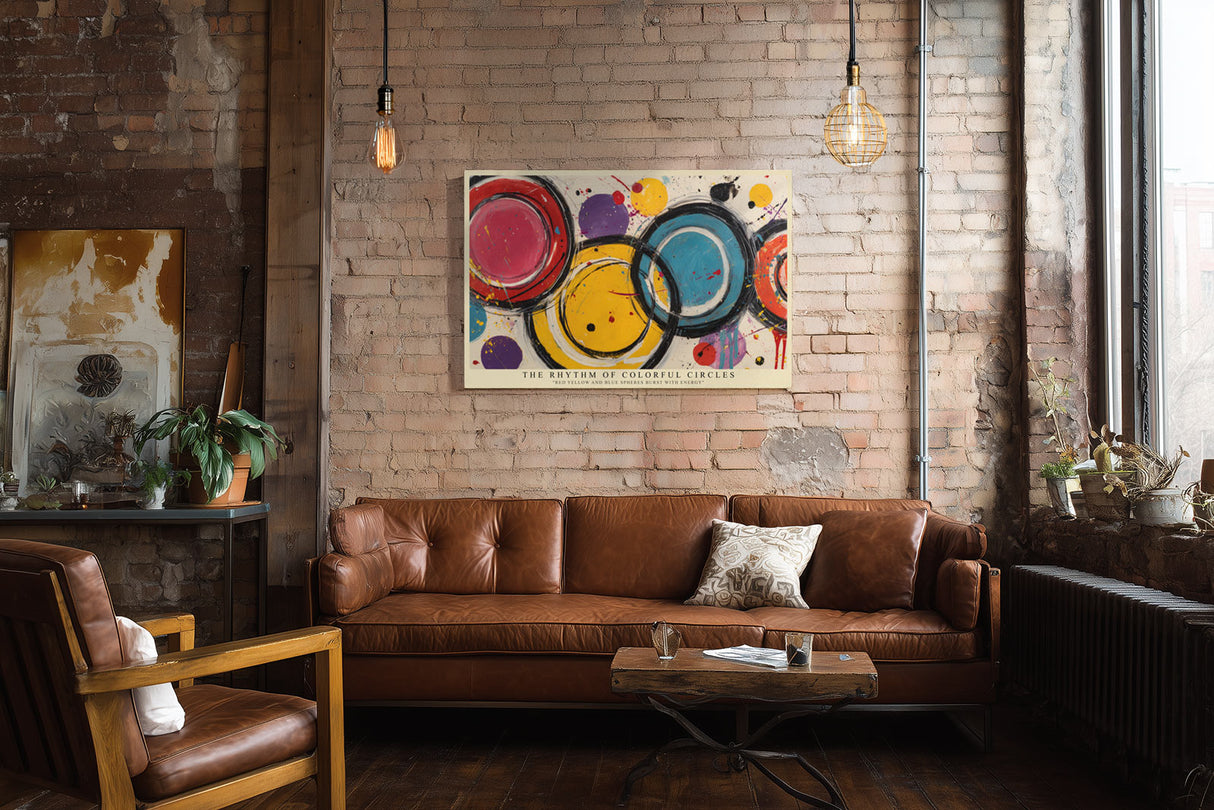 Paul Sinus Wandbild The Rhythm of Colorful Circles Abstract Energy in Motion