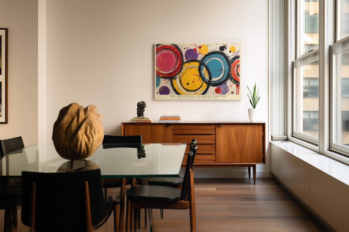 Paul Sinus Wandbild The Rhythm of Colorful Circles Abstract Energy in Motion
