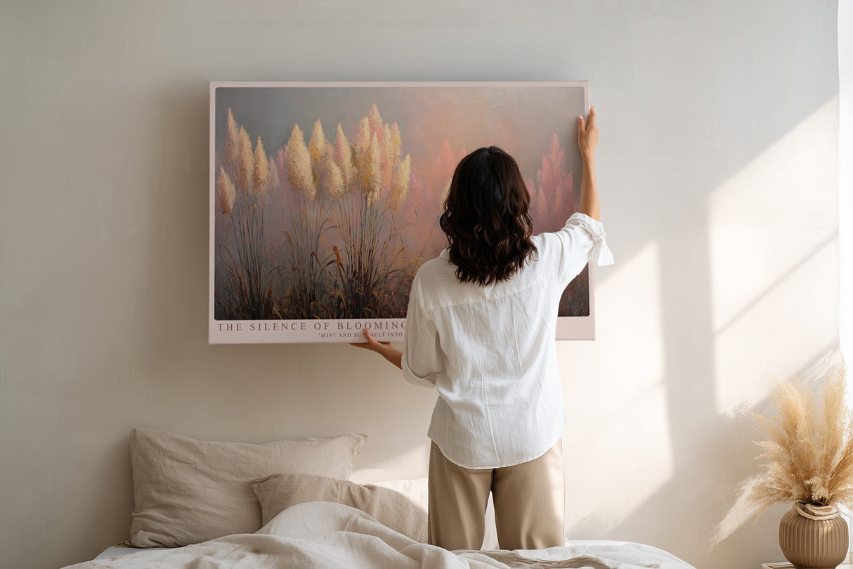 Paul Sinus Wandbild The Silence of Blooming Fields Misty Pastel Harmony of Light and Nature