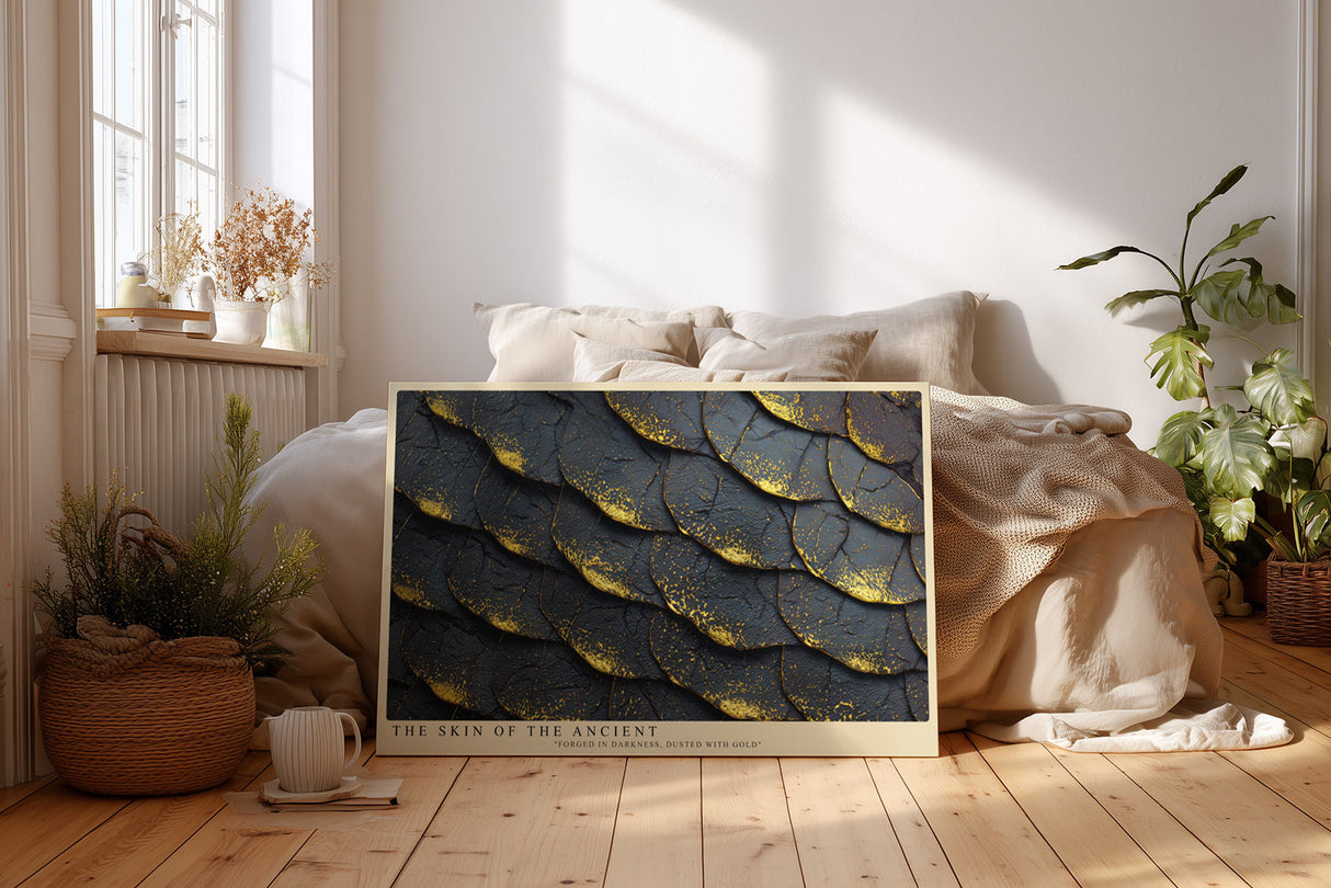 Paul Sinus Wandbild The Skin of the Ancient Golden Texture of Time and Power