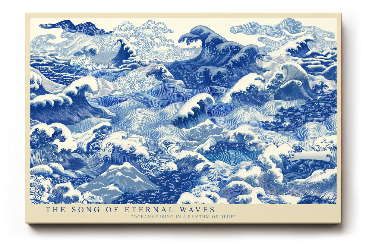 Paul Sinus Wandbild The Song of Eternal Waves Ocean in Rhythm of Blue