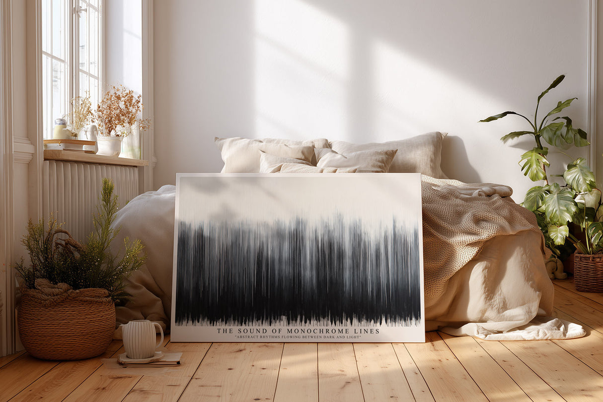 Paul Sinus Wandbild The Sound of Monochrome Lines – Abstrakte Rhythmen aus Licht und Schatten
