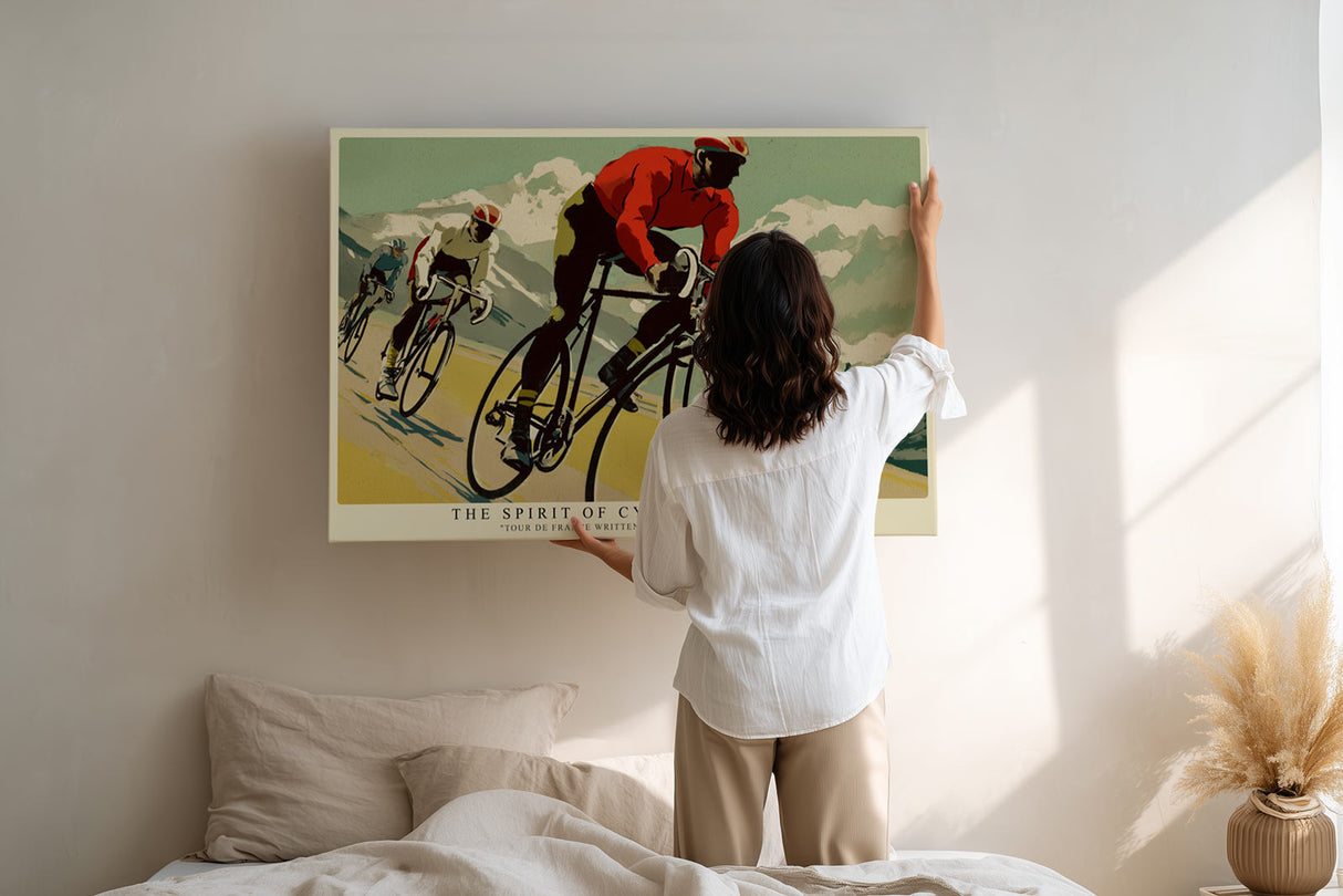Paul Sinus Wandbild The Spirit of Cycling Legends Vintage Energy of Motion and Courage