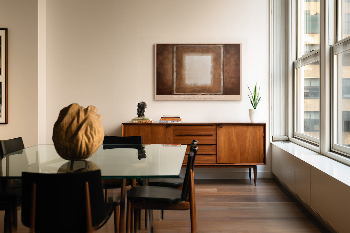 Paul Sinus Wandbild The Square of Inner Stillness Abstract Harmony in Earth Tones