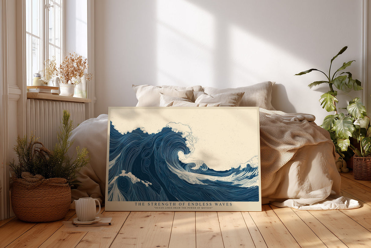 Paul Sinus Wandbild The Strength of Endless Waves – Kraftvolle Dynamik und grafische Eleganz in Bewegung