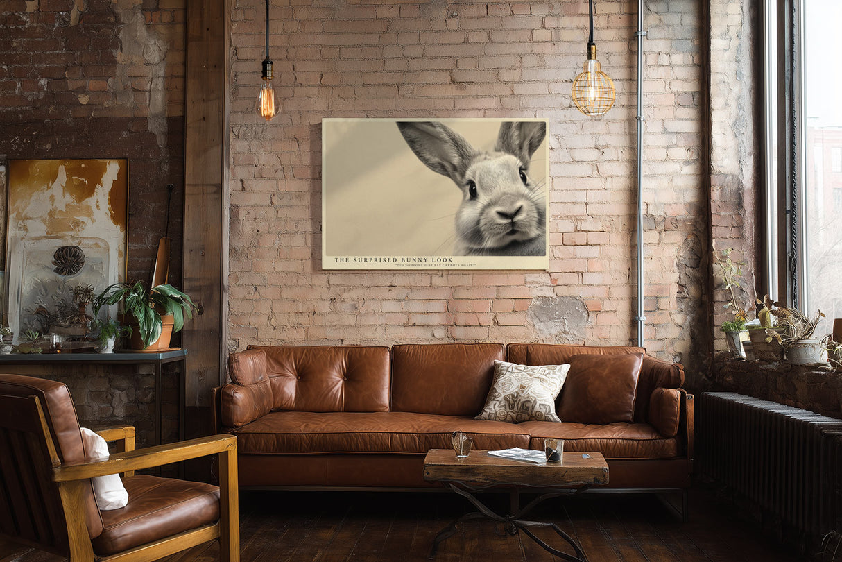 Paul Sinus Wandbild The Surprised Bunny Look Playful Expression of Nature and Joy