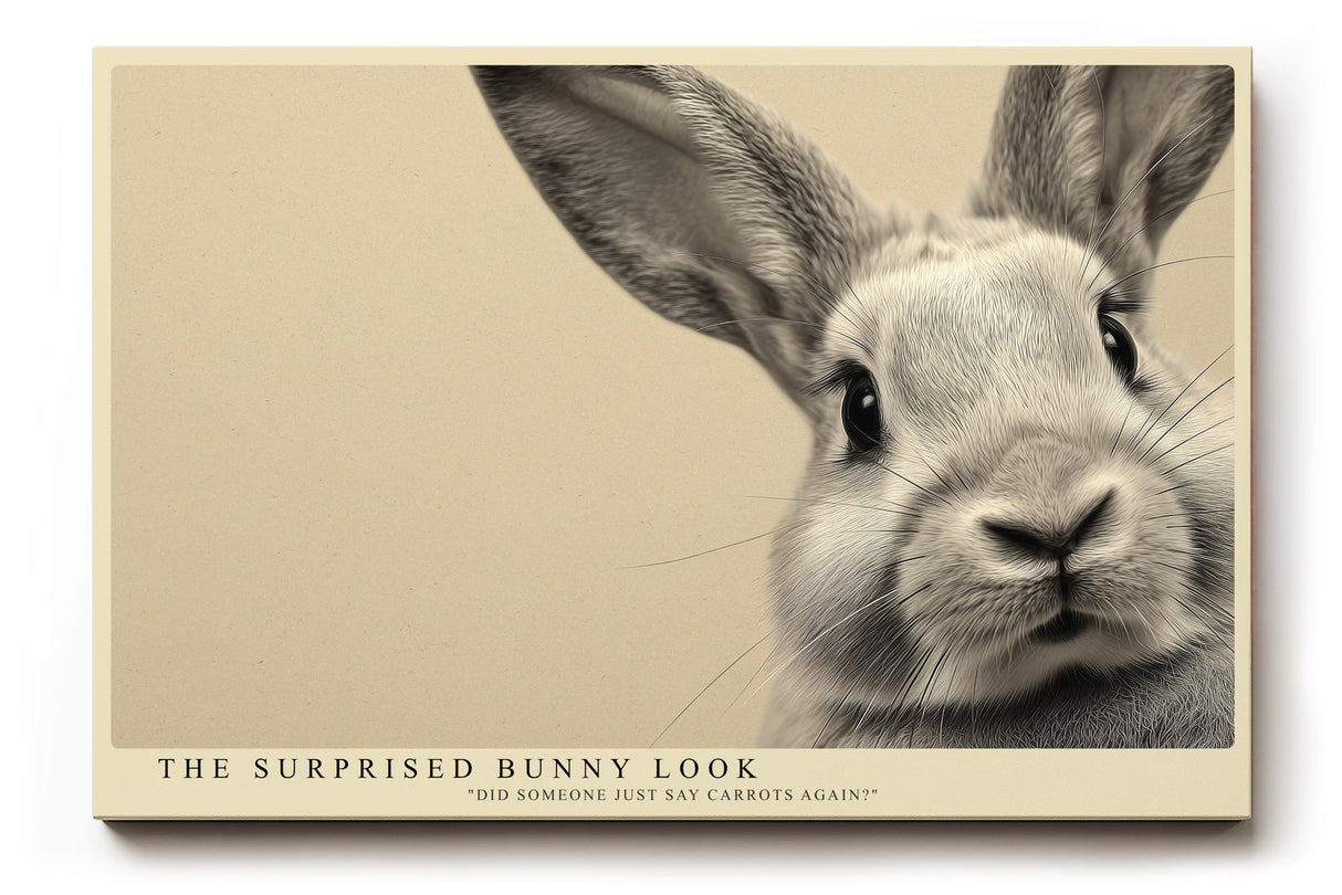 Paul Sinus Wandbild The Surprised Bunny Look Playful Expression of Nature and Joy