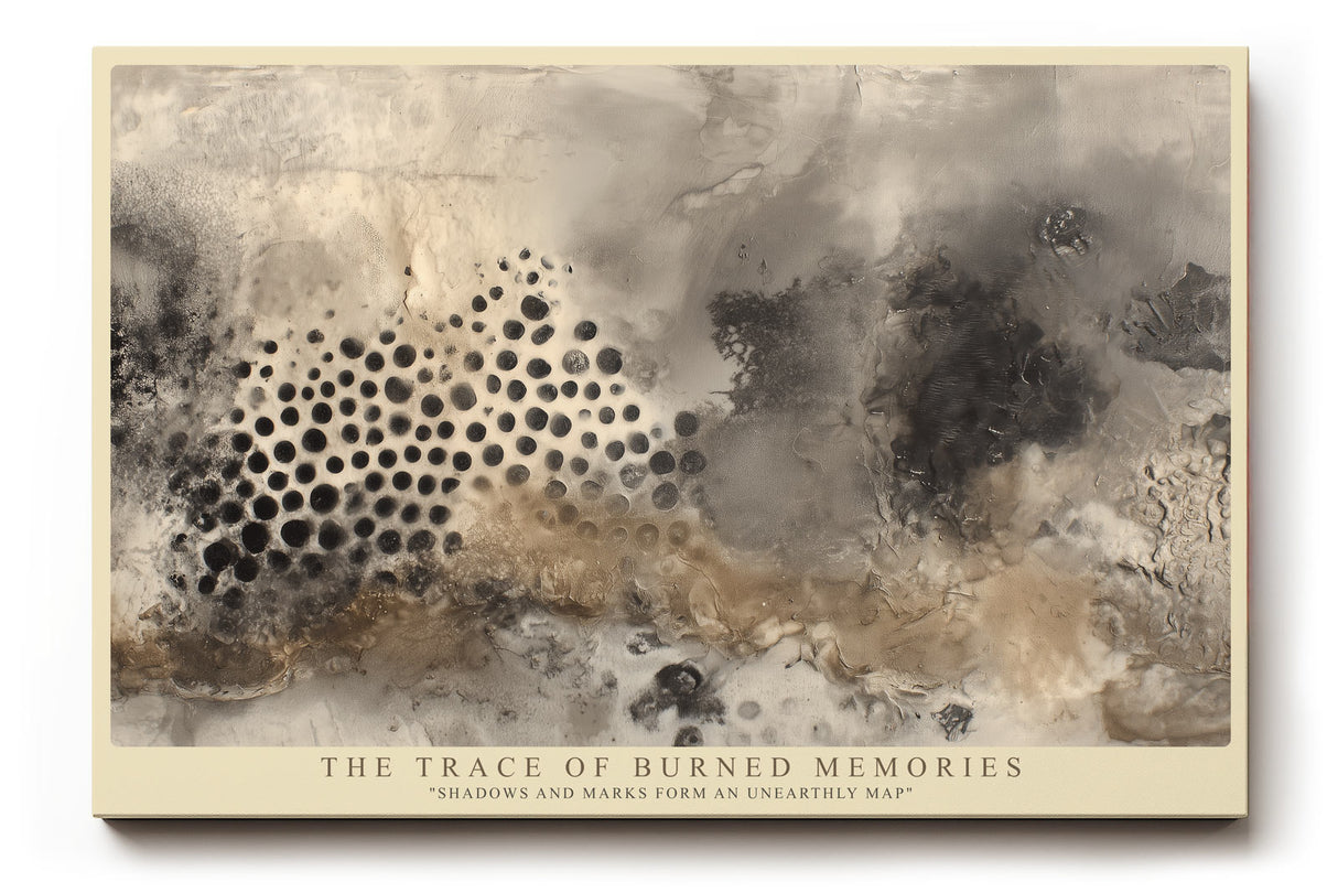 Paul Sinus Wandbild The Trace of Burned Memories abstraktes Motiv in erdigen Farbtönen mit Struktur und Tiefe