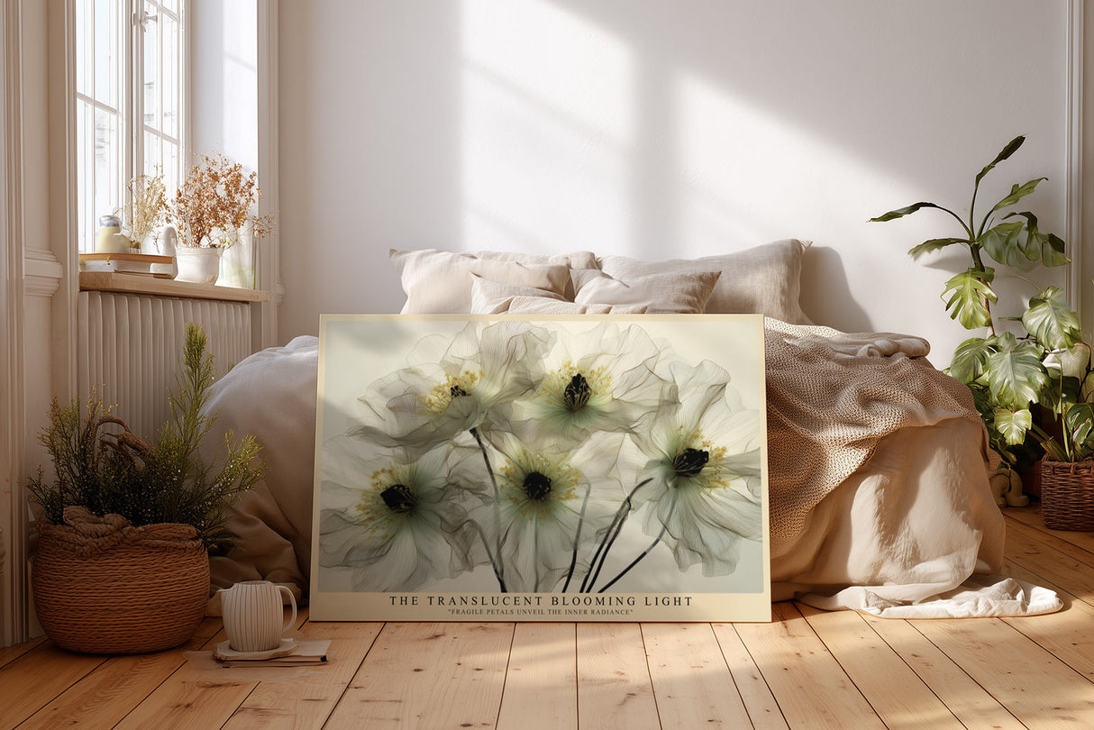 Paul Sinus Wandbild The Translucent Blooming Light Fragile Flowers in Gentle Radiance