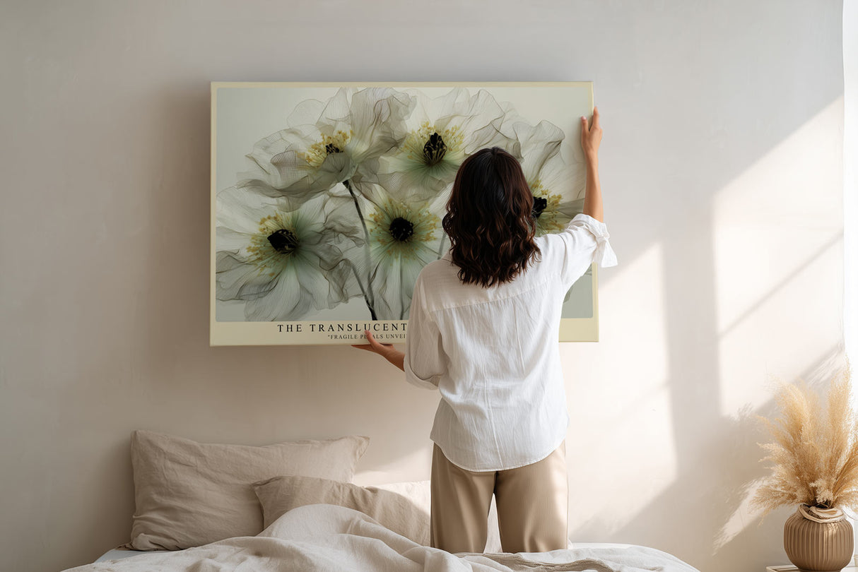 Paul Sinus Wandbild The Translucent Blooming Light Fragile Flowers in Gentle Radiance