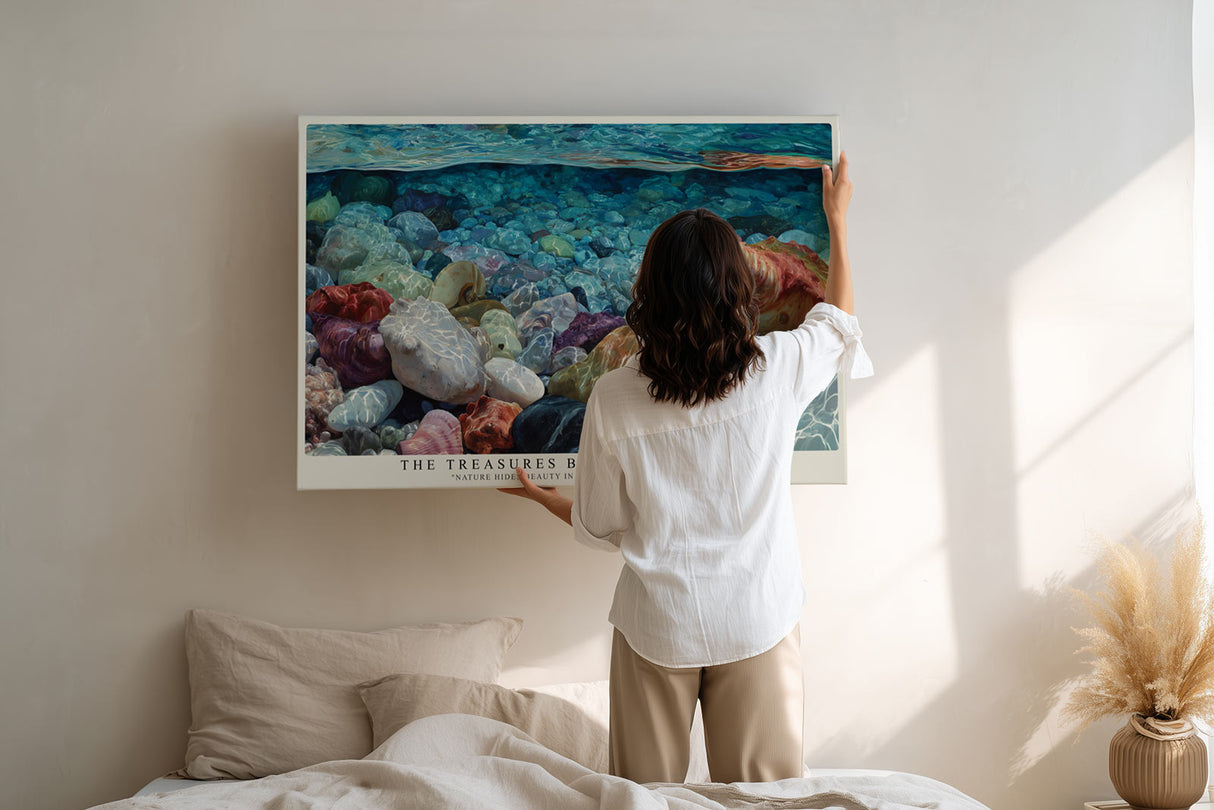 Paul Sinus Wandbild The Treasures Below the Waves Colorful Seashells Underwater Harmony