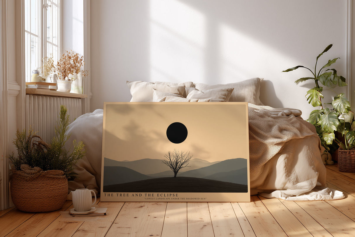 Paul Sinus Wandbild The Tree and the Eclipse – Der einsame Baum unter der Finsternis
