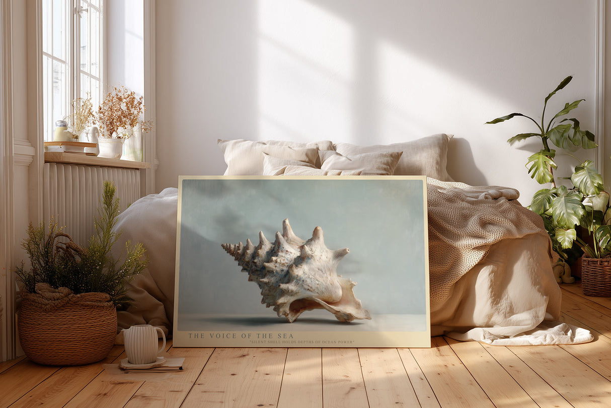 Paul Sinus Wandbild The Voice of the Sea – realistische Muschel in sanften Farbtönen als Symbol für Ruhe und natürliche Eleganz