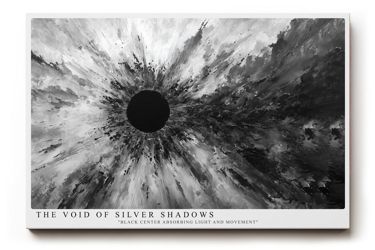 Paul Sinus Wandbild The Void of Silver Shadows Abstract Depth of Light and Darkness