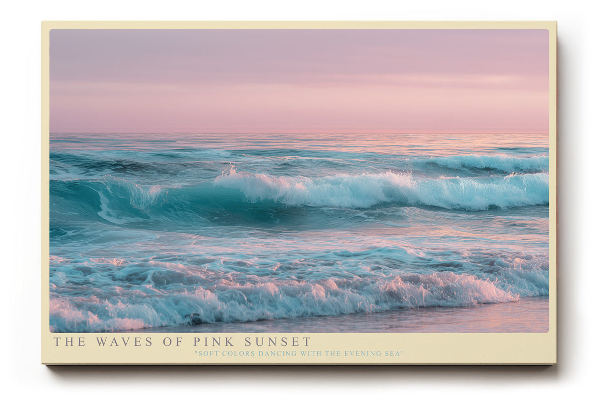 Paul Sinus Wandbild The Waves of Pink Sunset – Sanftes Farbenspiel über dem abendlichen Meer
