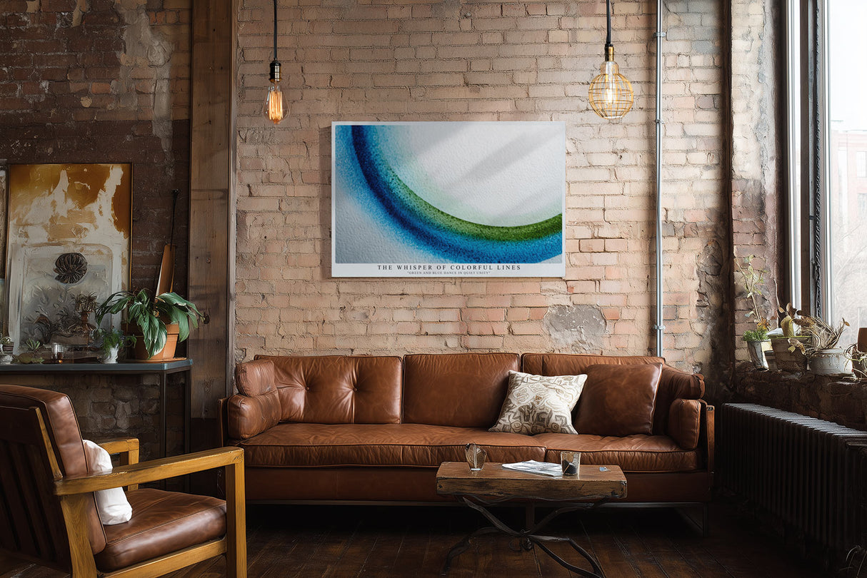 Paul Sinus Wandbild The Whisper of Colorful Lines – Sanfte Bewegung und Farbharmonie in moderner Abstraktion