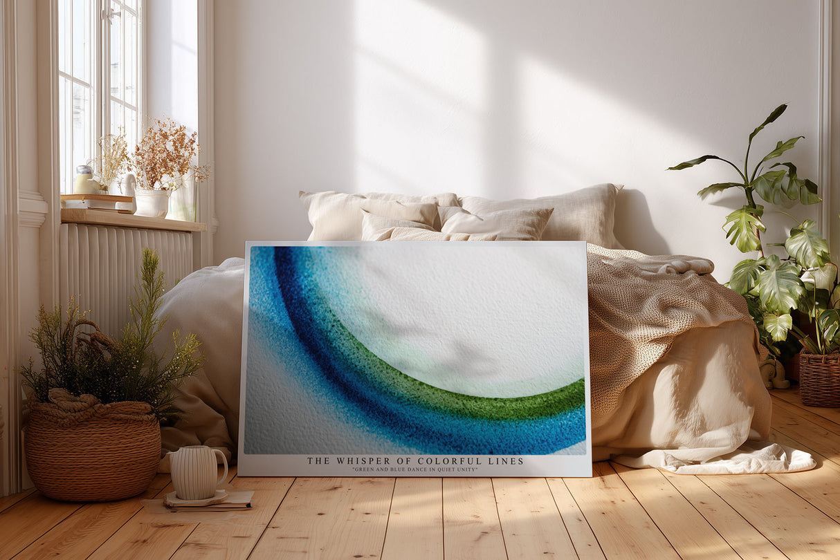 Paul Sinus Wandbild The Whisper of Colorful Lines – Sanfte Bewegung und Farbharmonie in moderner Abstraktion