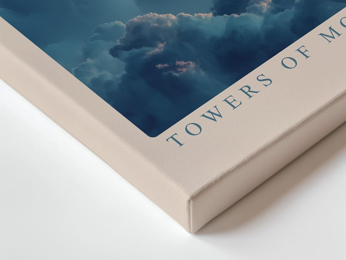 Paul Sinus Wandbild 120x80cm Towers of Morning Cloud Dramatische Wolkenformation Himmel Landschaft Kunst fuer Wohnzimmer Schlafzimmer und Büro