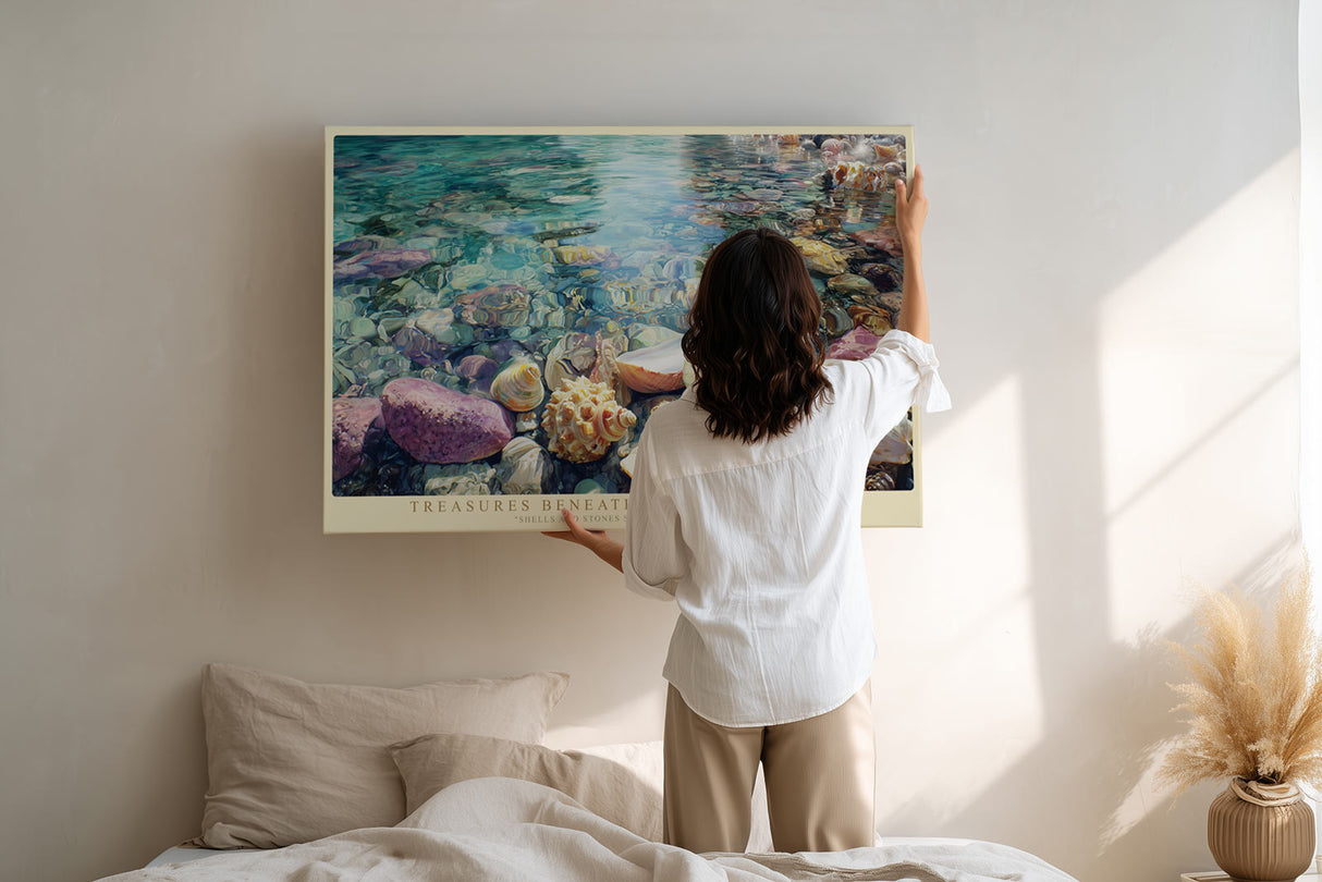 Paul Sinus Wandbild Treasures Beneath the Clear Waves Sunlit Beauty of the Ocean