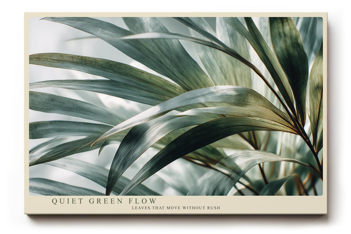 Paul Sinus Wandbild 120x80cm tropische Blaetter botanische Fotokunst gruen natur modern ruhige Pflanzen Wanddekoration fuer Wohnzimmer Büro Spa Bereich