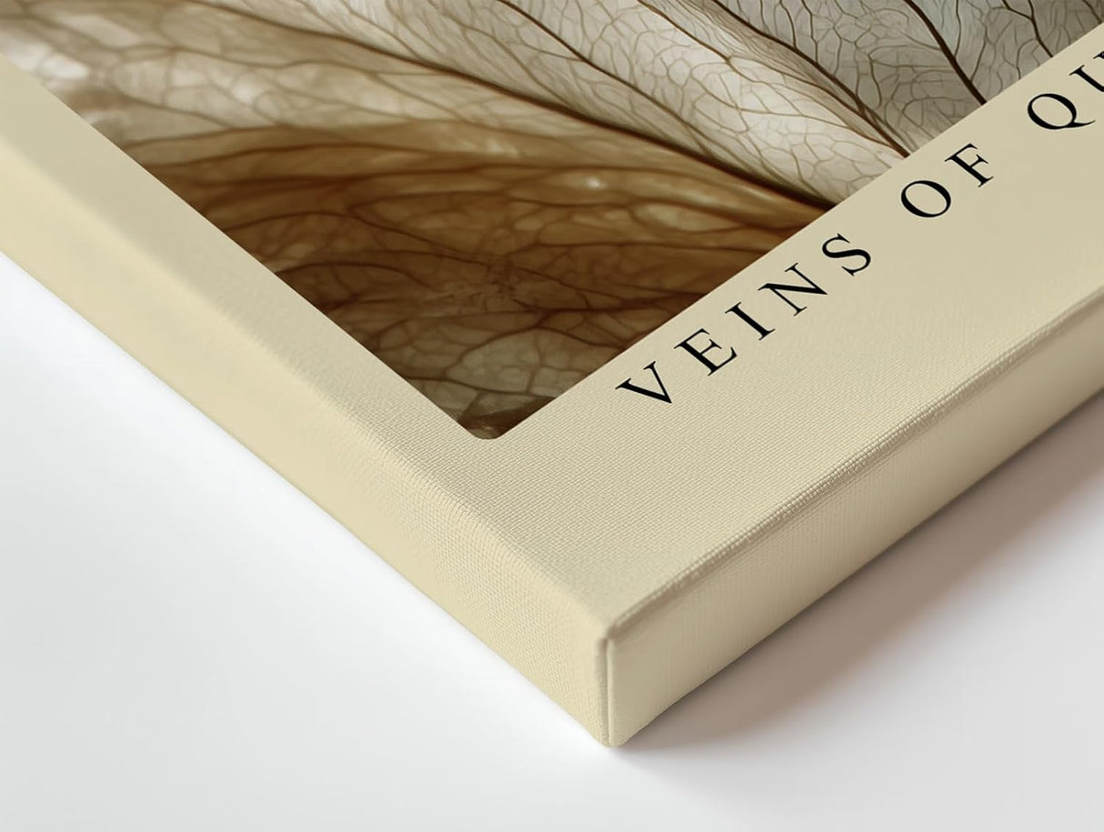 Paul Sinus Wandbild 120x80cm Veins of Quiet Light transparente Blätter Makro Natur Fotokunst in warmen Naturtönen Poster für Wohnzimmer Schlafzimmer