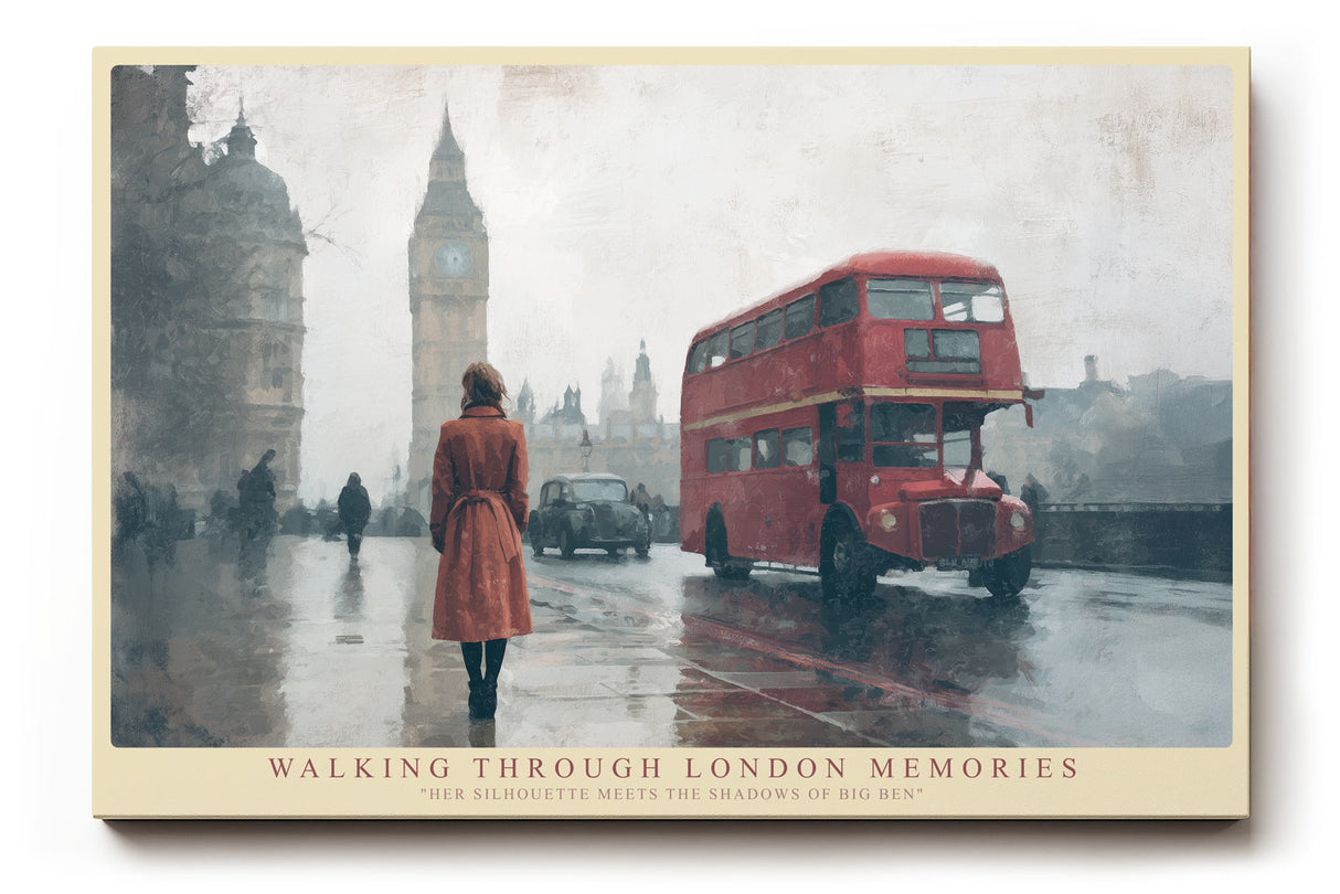 Paul Sinus Wandbild Walking Through London Memories Silhouette Meets the Shadows of Big Ben