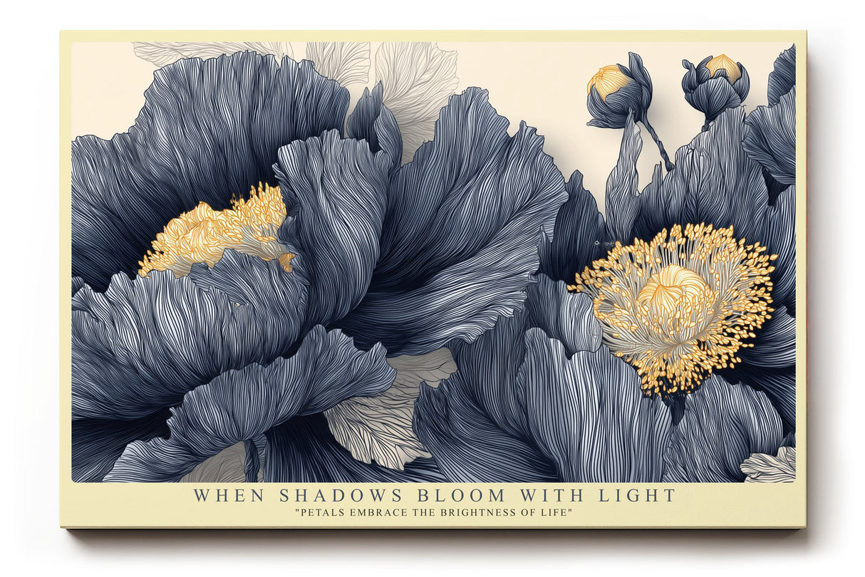 Paul Sinus Wandbild When Shadows Bloom with Light Floral Harmony