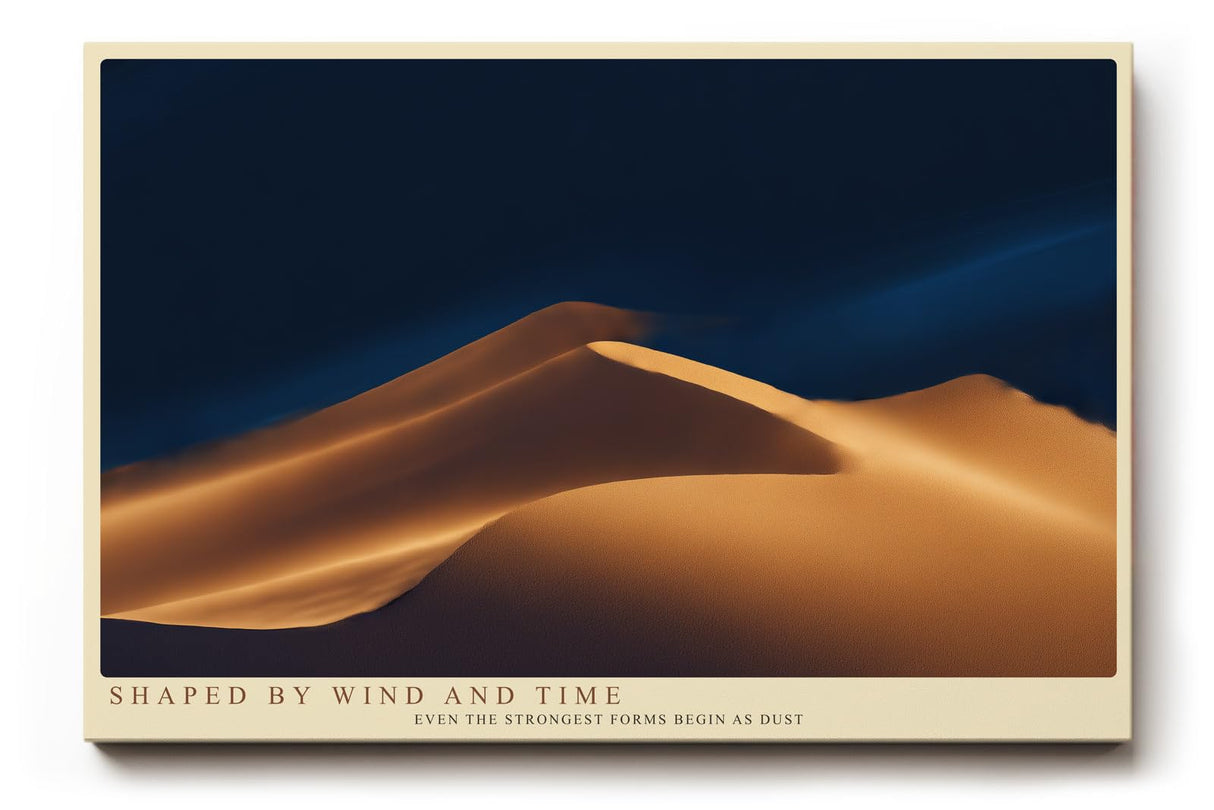 Paul Sinus Wandbild 120x80cm Wuestenduene bei Nacht minimalistische Landschaft Naturfotografie warme Sandfarben stilvolle Wanddekoration fuer Wohnzimmer Büro