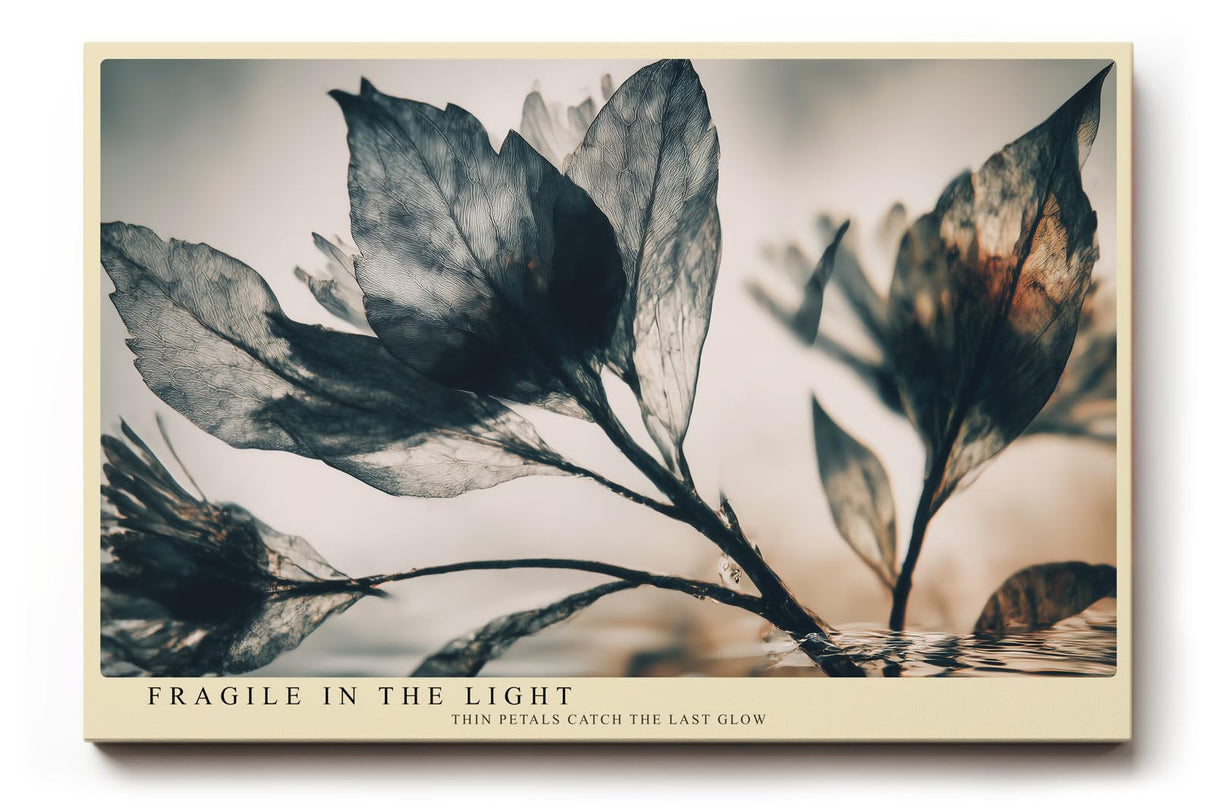 Paul Sinus Wandbild 120x80cm zarte Blaetter im Gegenlicht botanische Kunst minimalistische Naturfotografie stilvolle Wanddekoration fuer Wohnzimmer Büro