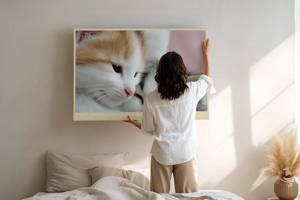 Paul Sinus Wandbild 120x80cm Zwei Kätzchen Nahaufnahme Süße Tierfotografie Katzen Kunst für Wohnzimmer Schlafzimmer Kinderzimmer