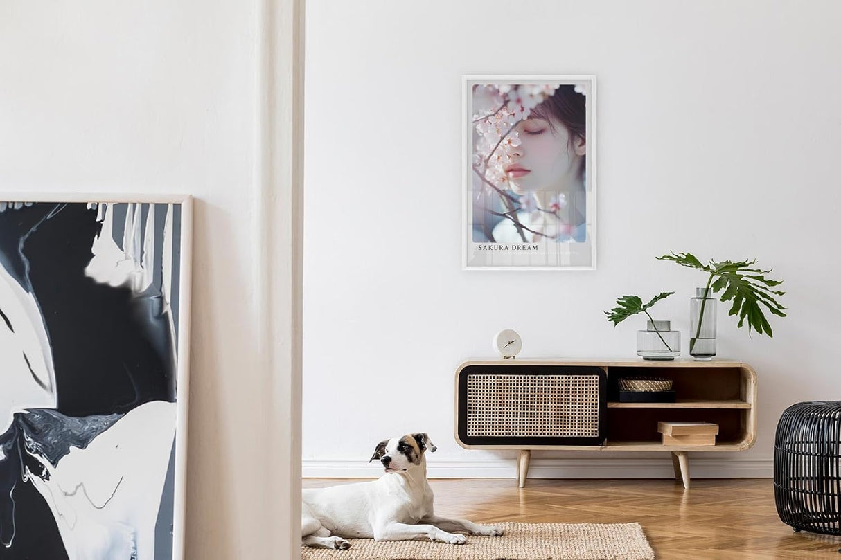 Paul Sinus Leinwandbild 80x120cm Sakura Traum zart poetisch romantisch harmonisch japanisch kunstvolle Wandkunst sanfte Farben faszinierend ästhetisch
