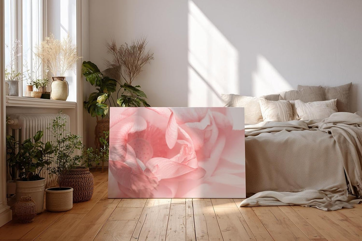 Sinus Art Wandbild 120x80cm Abstrakte Makroperspektive einer Lotusblüte – kunstvoll und symbolisch zugleich