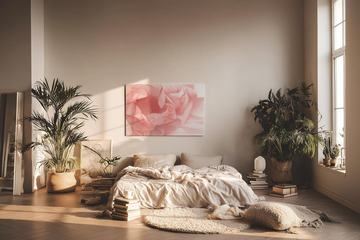 Sinus Art Wandbild 120x80cm Abstrakte Makroperspektive einer Lotusblüte – kunstvoll und symbolisch zugleich