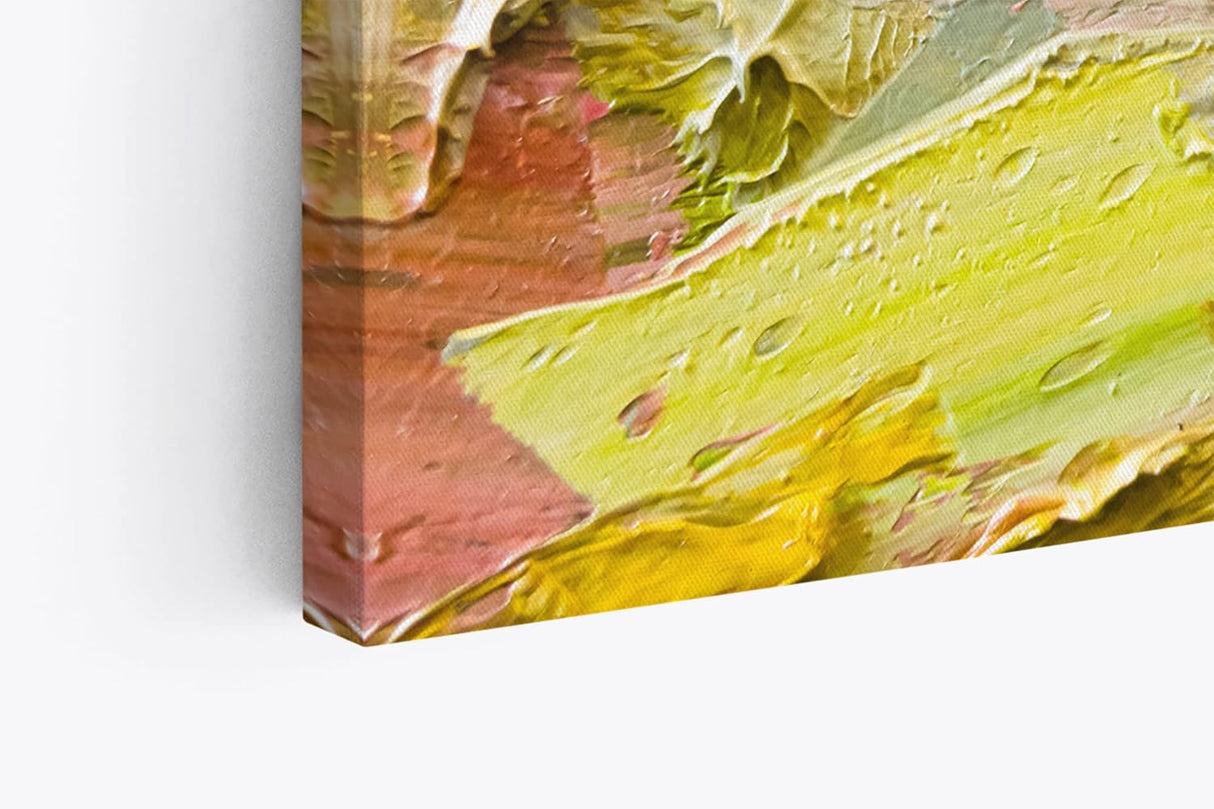 Paul Sinus Wandbild 120x80cm Abstrakt Kunstvoll Spachtel Farben Modern Beige