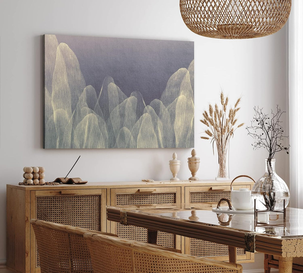 Paul Sinus Wandbild 120x80cm Abstrakte Bild von Blüten Kunstvoll Fotokunst