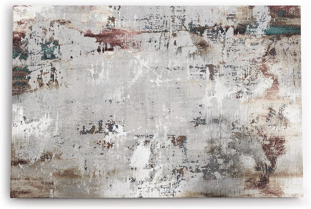 Wandbild 120x80cm Abstrakte Kunst Rost Metall Kratzer Modern