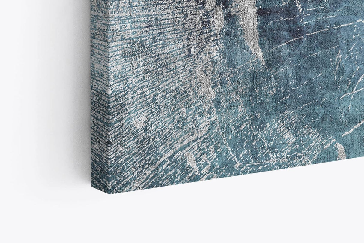 Paul Sinus Wandbild 120x80cm Blaues Bild Abstrakt Struktur Modern Kunstvoll